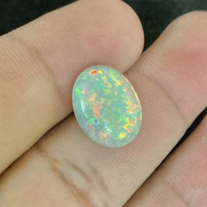 Ópalo al por mayor, 6x8mm 8x10, corte brillante, ópalo natural suelto, ópalo blanco de base plana con juego de color/efecto fuego para engaste de bisel en joyería - Product Image 2