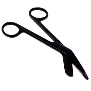 Ciseaux de traumatologie en acier inoxydable noir, ciseaux à pansements, 5,5 pouces, hémostatique droit, kit de premiers secours d'urgence médicale - Product Image 3