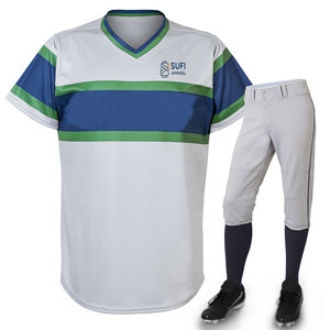 Uniforme de Béisbol de Primera Calidad con Tela Transpirable de Poliéster, Colores y Logotipo Personalizables para Hombre - Product Image 1