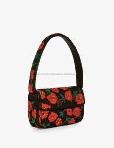 Style bohème indien femmes concepteur perlé sac de messager à la main épaule soirée Shopping fête pochettes - Product Image 3