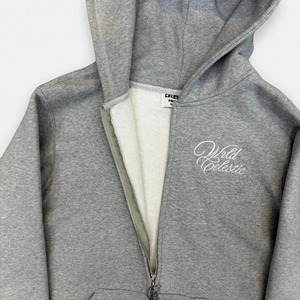 Ensemble de survêtement unisexe gris à capuche, couleur unie, fermeture éclair intégrale, poche avant, 100 % coton, tenue décontractée d'automne, coupe classique - Product Image 5