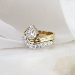 IGI/GIA Lab Grown Cut Diamond Vintage 14k jaune mariage/bague de fiançailles unisexe or blanc fin pour anniversaire fête-digne - Product Image 2