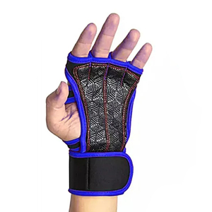 Wholesale Half Finger Sports Fitness Leather Weight Lifting Workout <b>Gloves</b> Lace-<b>Up</b> Closure Durable Anti-slip Unisex Customized - Product Image 5