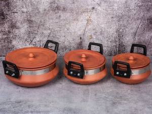 Olla de barro rústica hecha a mano, sin esmaltar, de arcilla natural, tradicional, de terracota, utensilios de cocina premium para una cocina saludable - Product Image 2