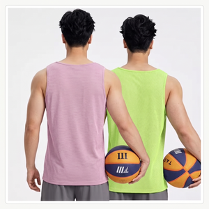 Débardeur de sport respirant personnalisé pour homme, en maille tricotée 100 % polyester, idéal pour l'entraînement et le fitness estival, taille XS - Product Image 2