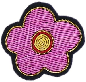 Porte-clés Fleur Étoilée Perlée, Breloque de Sac Faite à la Main en Perles de Verre, Broderie Strass, Pendentif Orange Rouge avec Clip - Product Image 3