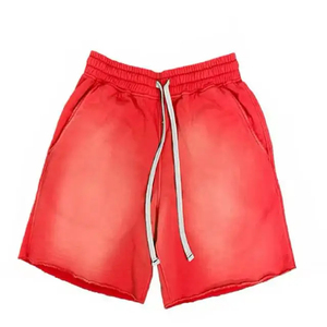 Pantalones Cortos de Algodón Amarillo para Hombre, Cintura Media, con Cordón, Color Sólido, Tejido Transpirable - Product Image 3