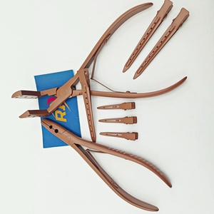 Pinzas de Acero Inoxidable para Extensiones de Cabello, Herramienta de Presión Adhesiva Resistente al Calor, Pinzas de Dos Orificios para Uso Comercial - Product Image 6