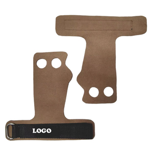 Protège-poignets en cuir à 2 trous avec fermeture auto-agrippante réglable pour la musculation et l'entraînement de force – Support de poignet à 2 trous pour la gymnastique - Product Image 5