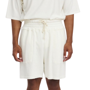 Pantalones Cortos Cargo de Forro Polar para Hombre, Cintura Elástica con Cordón, Bolsillos con Parches, Ajuste Relajado, Dobladillo Abierto, Venta al por Mayor, Fabricante OEM, Proveedor B2B Profesional - Product Image 2