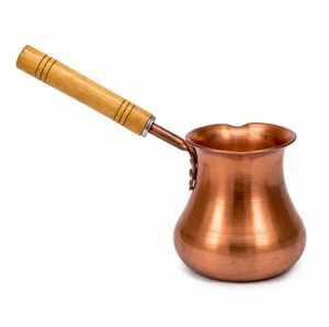 Cafetière turque en cuivre Cezve, cafetière Ibrik pour cuisinière, avec longue poignée en laiton, pour la cuisine et les fournitures de restaurant - Product Image 2