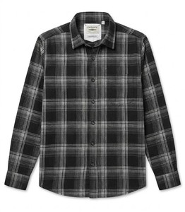 Chemise décontractée pour homme Enovate Logan à double boutonnage, manches longues, col rabattu, respirante, en lin/coton popeline, style été ODM - Product Image 1
