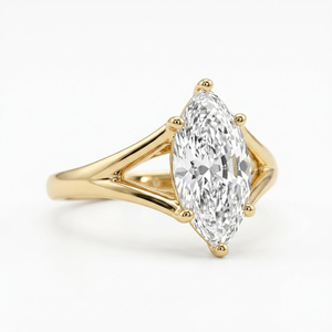 Anillo de Compromiso con Diamante Cultivado en Laboratorio de Corte Marquesa de 2.00 CT, Oro Sólido de 18K, Certificado IGI, Cuatro Puntas, Regalo de Aniversario/Boda - Product Image 2