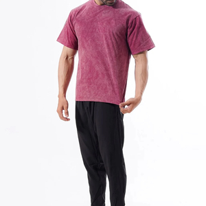 Camiseta de Hombre con Lavado Ácido de Alta Calidad a Precio Accesible, Precio al por Mayor OEM, Camiseta de Hombre con Lavado Ácido, Transpirable, Cómoda, Informal - Product Image 3