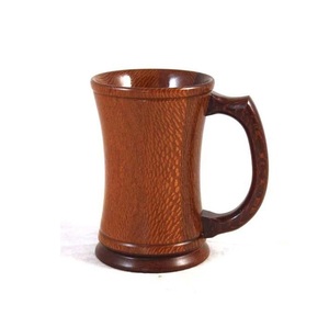 Handmade Wooden Mug Natural Solid Wood Coffee <b>Cup</b> Rustic Design Eco Friendly Drinkware for Kitchen Dining Use - Product Image 1