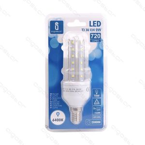 LED T3 3U 9W E14 6500K Cool White Bulb Energy Saving Retrofit Upgrade - Product Image 1