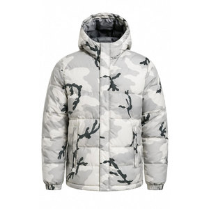 Blouson matelassé léger à capuche, design isolant, style tendance, coupe décontractée, idéal pour le froid, streetwear. - Product Image 2