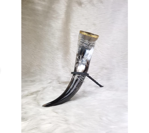 Eco-Friendly Organic Material Hand-Carved Ox <b>Horn</b> <b>Drinking</b> <b>Horns</b> Animal Religious Features Home Hotel India Wholesale BLATANT - Product Image 4