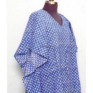 Robe maxi kaftan pour femmes de qualité supérieure, élégante, en coton léger avec motif floral imprimé, idéale pour la plage et les vacances, également pour les filles - Product Image 5