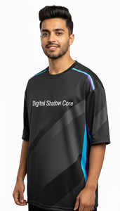 T-shirt surdimensionné à sublimation pour homme – Décontracté, tendance urbaine, coupe classique, tenue quotidienne – Polyester/Coton respirant - Product Image 5