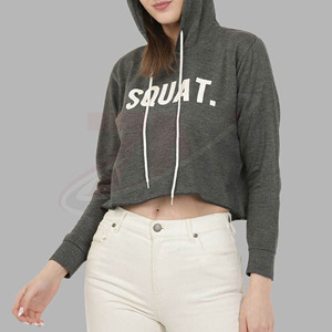 เสื้อฮู้ดครอปผู้หญิงพรีเมียม พิมพ์ลายได้ตามสั่ง ผ้าฝ้ายฟลีซเนื้อนุ่ม ทรงเข้ารูป เสื้อฮู้ดแฟชั่นคุณภาพสูง ครอปท็อป - Product Image 2