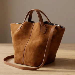 Bolsos de Mano Casuales de Cuero Genuino con Cierre de Cremallera BS INTERNATIONAL para Mujer, Modernos, Duraderos, Ligeros y de Gran Capacidad - Product Image 6