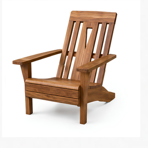 Chaise longue d'extérieur en teck massif, chaise de relaxation en bois massif pour jardin, patio, hôtel, resort, villa et usage domestique. - Product Image 1