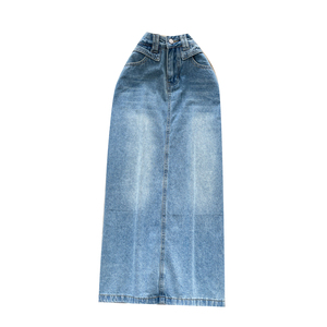 Falda Recta de Invierno para Mujer, Informal, de Cintura Alta, de Mezclilla, de Secado Rápido, 100% Algodón, Silueta Lápiz, Retro, al por Mayor - Product Image 1