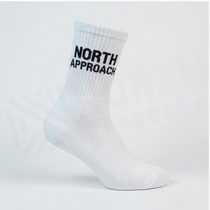 Crew <b>Socks</b> Geometric Pattern Blue Breathable <b>Running</b> <b>Socks</b> for Adults Spring Season - Product Image 3