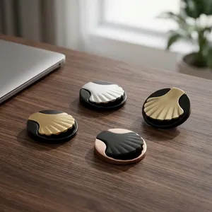 Tiradores Decorativos Redondos de Lujo con Diseño de Concha de Vieira y Perillas para Cajones y Armarios, Ideales para Cajones, Cocinas, Baños y Herrajes de Muebles - Product Image 3