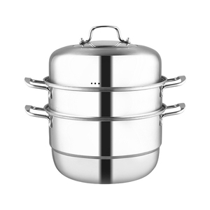 Elegante Olla Vaporera de Acero Inoxidable con Diseño Multiusos, Tapa de Vidrio Templado y Asas Resistentes al Calor - Product Image 1