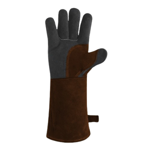 Gants de sécurité robustes en cuir de vachette pleine fleur avec protection du pouce et de la paume, protection industrielle des mains pour la construction, le barbecue et le soudage - Product Image 6