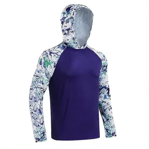 Sudadera con Capucha para Hombre, Diseño Nuevo, para Pesca, con Bolsillos, Diseño OEM, Ligera, de Manga Larga, Secado Rápido, Impermeable, Transpirable, UPF 50 - Product Image 4