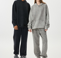 Ensemble de survêtement sportswear streetwear surdimensionné pour homme en polyester/coton tricoté respirant avec logo personnalisé – Collection automne