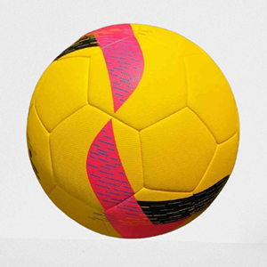 Ballon de football CORE FIELD jaune, rose et noir, design classique à panneaux, écologique, léger, durable, dégonflé pour le jeu en intérieur et en extérieur - Product Image 4