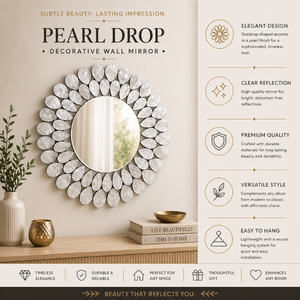 Elegant <b>Round</b> Resin <b>Mirror</b> 15.5 Inch Wall Mounted Decorative <b>Mirror</b> Modern Home Decor for Bedroom Living Room Entryway <b>Bathroom</b> - Product Image 5