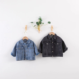 Veste en jean pour bébé et enfant, coupe ample, manches longues, ouverte sur le devant, style cardigan, printemps-automne - Product Image 2