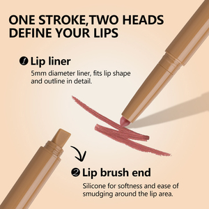Crayon à lèvres mat 11 couleurs, stylo à lèvres 2-en-1 avec taille-crayon intégré pour des lèvres définies et longue durée - Product Image 4