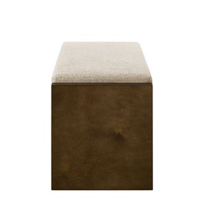 Panca Moderna Compatta da 47 Pollici con Ripiano Inferiore, Seduta Imbottita e Scarpiera per Soggiorno o Camera da Letto - Product Image 6