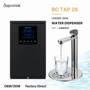 Distributeur d'eau sous évier AQUATEK BC TAP 2S, eau chaude et tempérée, acier inoxydable, 750W, écologique, électrique, pour maison et hôtel - Product Image 1
