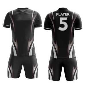 Camiseta de Fútbol Sublimada Personalizada para Hombre, Manga Corta, Absorbente de Humedad, Degradado Negro, Uniforme de Equipo, Adulto, Todas las Temporadas, Corte Atlético - Product Image 3