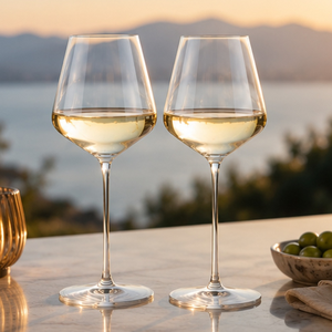 Verres à vin en borosilicate faits à la main de 350 ml, sans plomb, transparents, à pied, pour vin rouge et blanc, réutilisables, vente en gros - Product Image 6