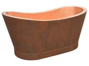 Bañera Ovalada Independiente de Cobre Antiguo Forjado a Mano, Bañera de Cobre Sólido de Lujo, Elegante para Proyectos de Hoteles y Villas - Product Image 5