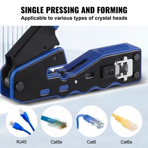 <b>RJ45</b> Crimp <b>Tool</b> Kit with 20pcs Steel Connectors Cove DIY Grade Cat5e/Cat6/Cat6a Pass Ethernet Crimper for 8P8C Modular Plugs - Product Image 3