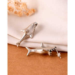 ต่างหูแฟชั่นทรงห่วงเงินเมera จาipur รุ่นชาร์ค - Product Image 2