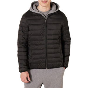 Men's Casual Lightweight Canvas Puffer Jacket Regular Length Stand Collar with Zipper Closure Winter Warm Plain Dyed <b>Bubble</b> <b>Coat</b> - Product Image 5