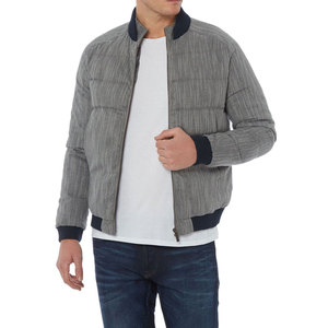 Men's Casual Woolen Bomber <b>Jacket</b> with Nylon Shell Winter <b>Work</b> <b>Jacket</b> Zipper Closure Front Logo Solid Pattern Streetwear Style - Product Image 1