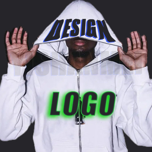 <b>Men's</b> Full Zip Hoodie Sweatshirt Custom Logo Graphic Pullover Casual Streetwear Jacket Cotton Blend <b>Fleece</b> Hooded Sportswear <b>Top</b> - Product Image 6