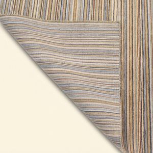 Alfombra de Lana Tejida a Mano con Rayas Gris Beige Mistline, Ecológica, Antideslizante, Moderna y Neutral para Sala de Estar, Dormitorio, Hotel - Product Image 5