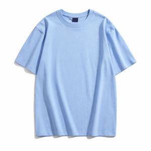 T-shirt de haute qualité à épaules tombantes, coupe ample, imprimé personnalisé, manches courtes, couleur unie, vêtements décontractés pour hommes, jersey - Product Image 1
